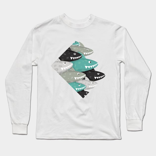 Interesting sharks 2 Long Sleeve T-Shirt by Utlandia